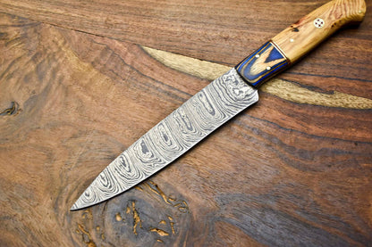 Custom Handmade Damascus Steel Chef Knife – Full Tang Sport & Kitchen Chopper