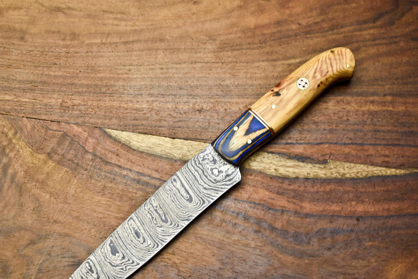 Custom Handmade Damascus Steel Chef Knife – Full Tang Sport & Kitchen Chopper