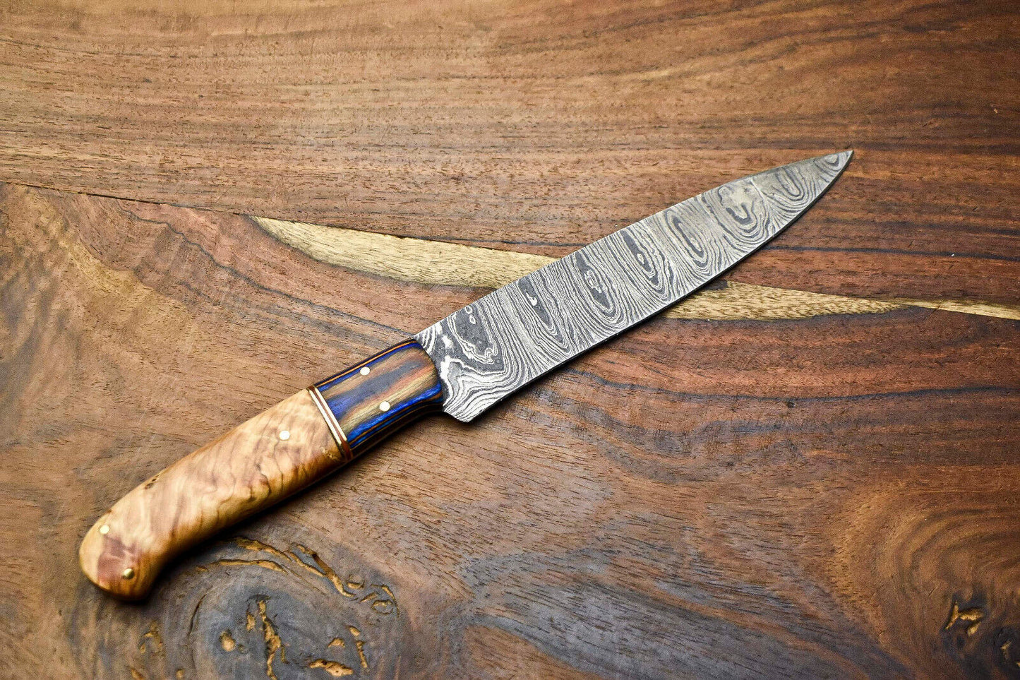 Custom Handmade Damascus Steel Chef Knife – Full Tang Sport & Kitchen Chopper
