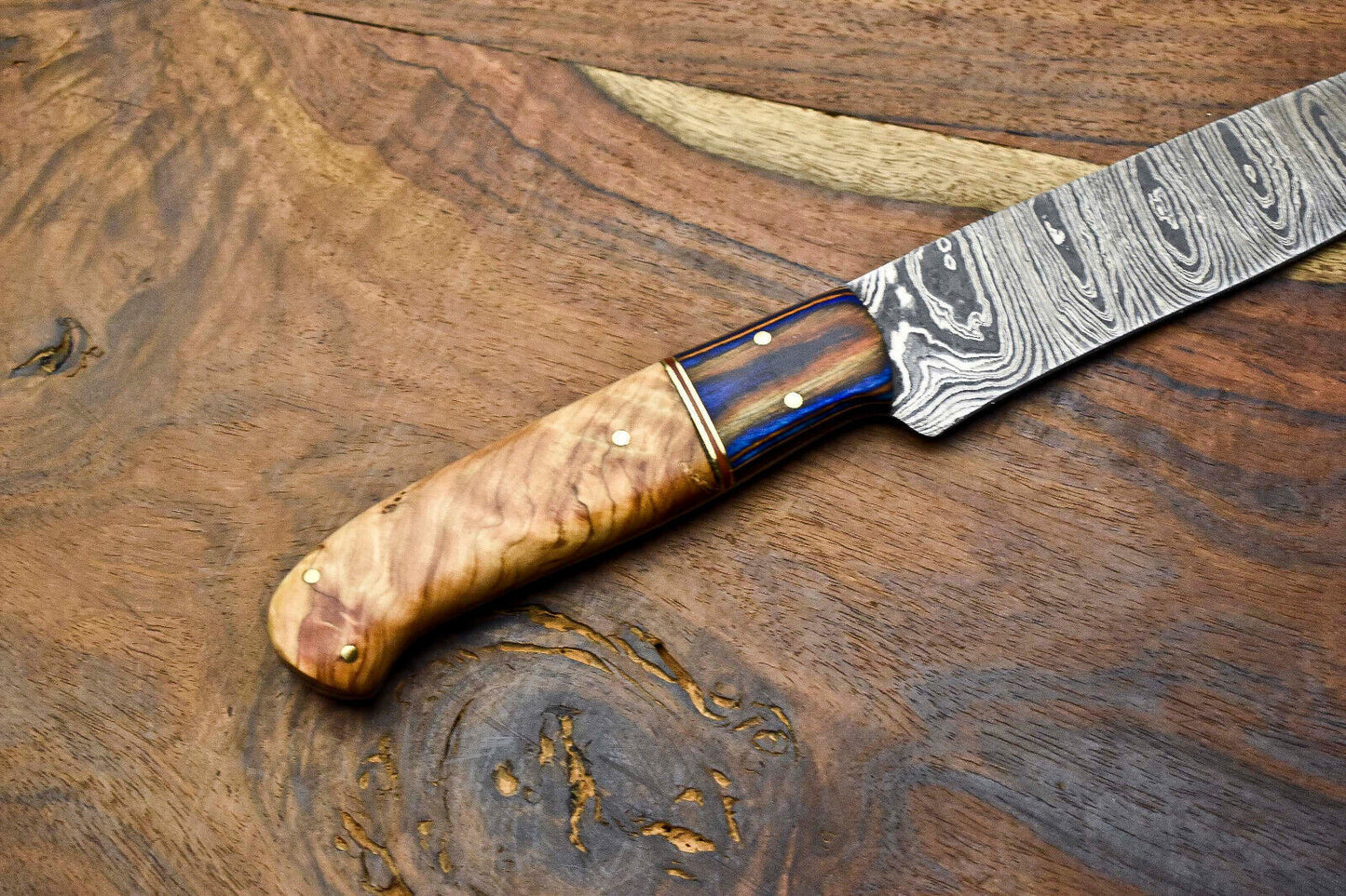 Custom Handmade Damascus Steel Chef Knife – Full Tang Sport & Kitchen Chopper