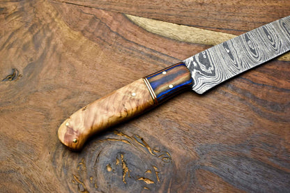 Custom Handmade Damascus Steel Chef Knife – Full Tang Sport & Kitchen Chopper