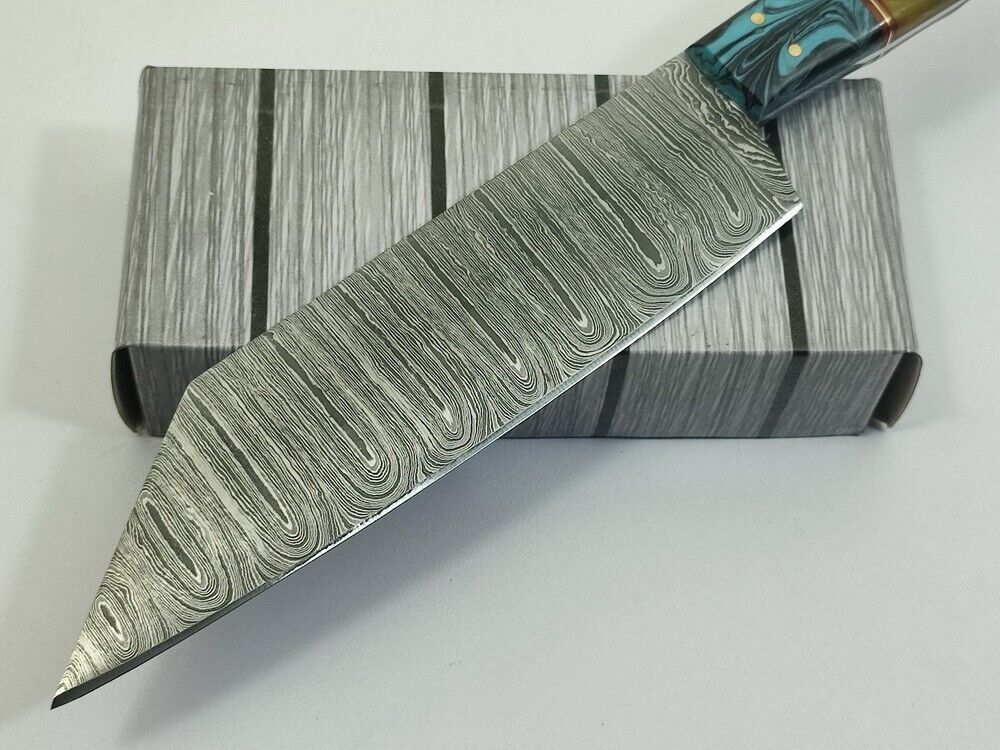 12" Handmade Damascus Blade Full Tang Chef Knife with Resin Handle