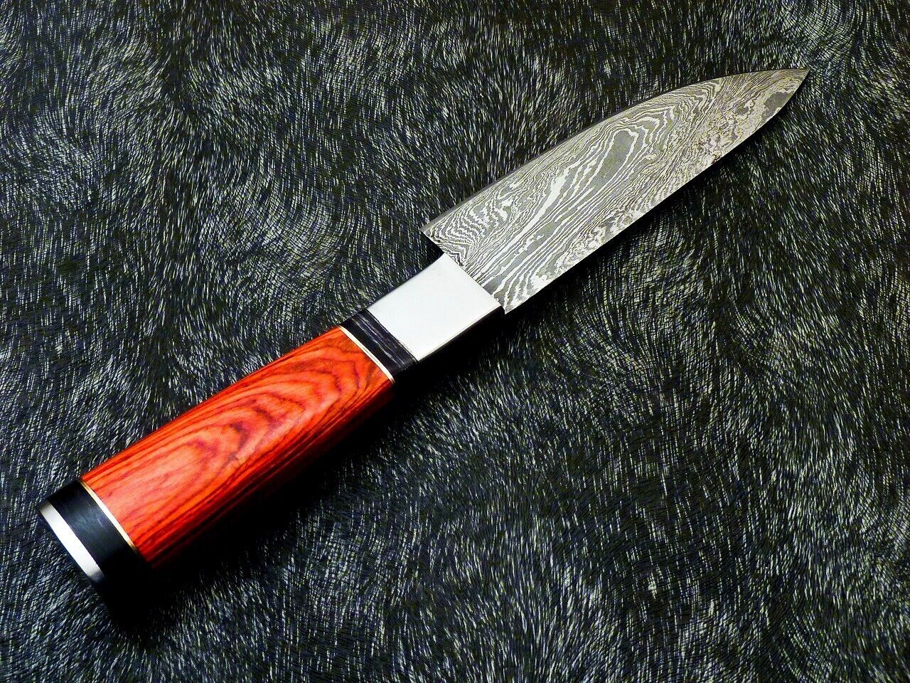 10" Custom Hand Forged Damascus Steel Chef Kitchen Knife with Hardwood Handle