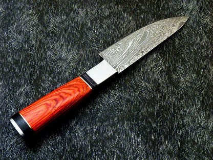 10" Custom Hand Forged Damascus Steel Chef Kitchen Knife with Hardwood Handle