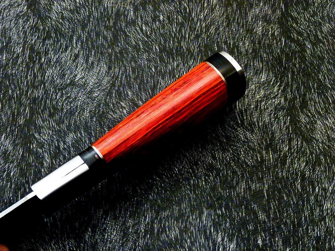 10" Custom Hand Forged Damascus Steel Chef Kitchen Knife with Hardwood Handle