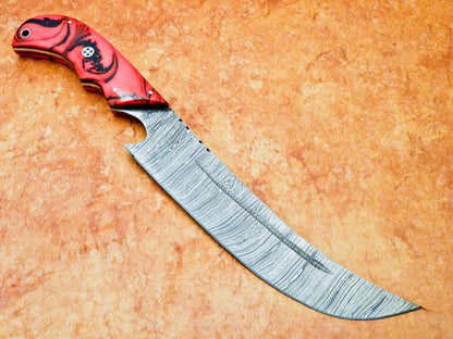 12" Chef Knife Damascus Blade Kitchen Knife "Resin Handle