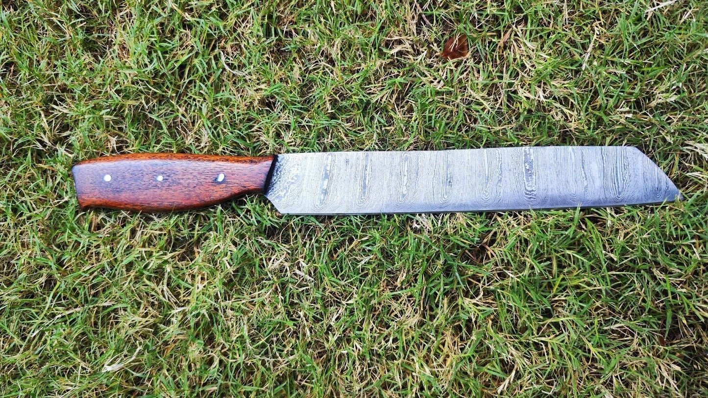 Custom Handmade Damascus Steel Kitchen Knife | Fillet Chef Knife Gift for Collectors & Chefs