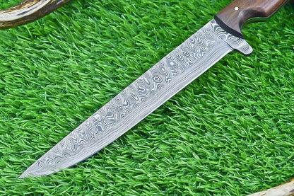 STUNNING HAND FORGED DAMASCUS STEEL BLADE KITCHEN CHEF KNIFE, KITCHEN KNIVE