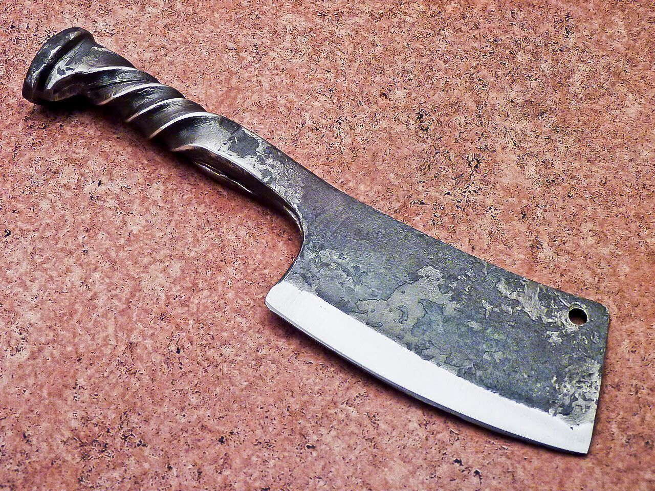 9" Professional Handmade Carbon Steel Chef Chopper Cleaver Knife – Full Tang