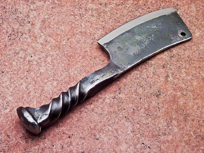 9" Professional Handmade Carbon Steel Chef Chopper Cleaver Knife – Full Tang