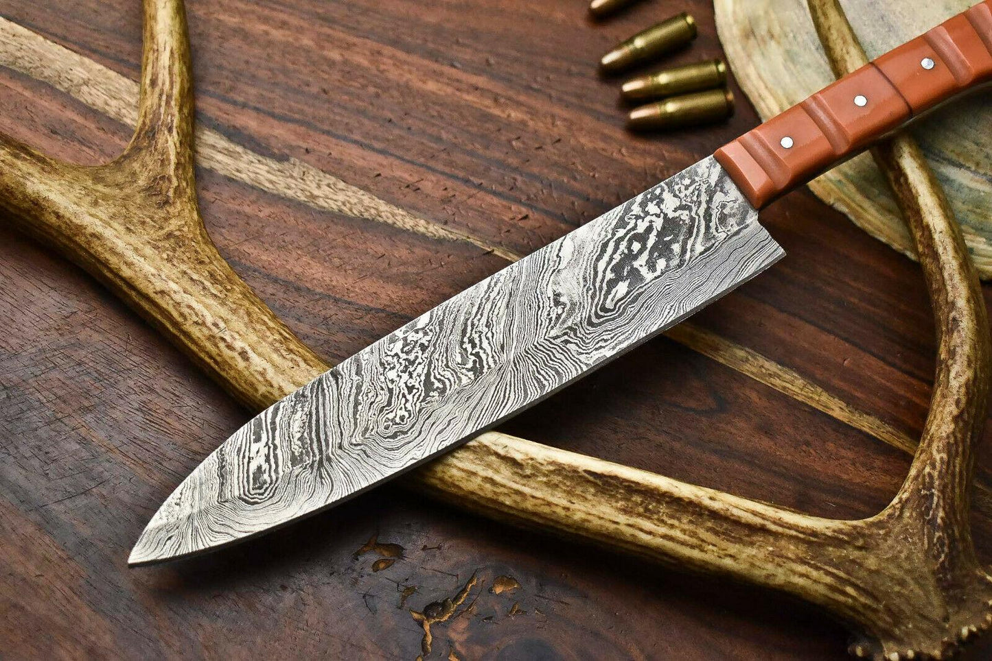 Handmade Damascus Steel Kitchen Knife – Full Tang Professional Chef Blade