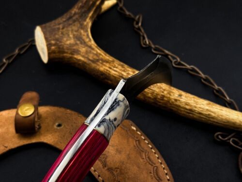 Handmade Damascus Karambit Knife Wood Handle Damascus Karambit With Sheath