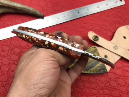 8" Hand Forged Damascus Karambit Knife Best Karambit Damascus Steel With Resin Handle