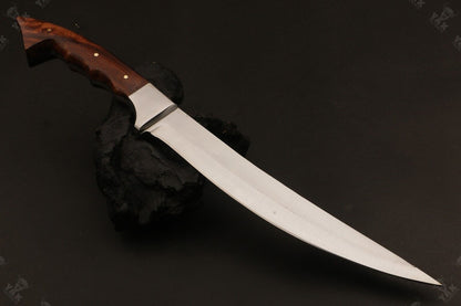 13.5" Custom Handmade D2 Steel Fillet Knife Best Fillet Knife & Fillet Knife for Fishing W/Sheath