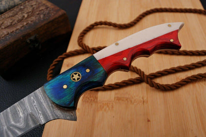 Premium 12.5" Damascus Fillet Knife Handmade Twist Damascus Steel Fillet Knife for Kitchen Use