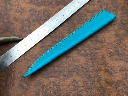 14" Premium Damascus Fillet Knife Hand Forged Damascus Steel Knife W/Sheath