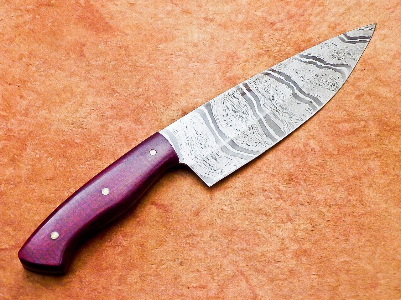 14" Professional Chef Kitchen Knife Damascus Blade "MICARTA"