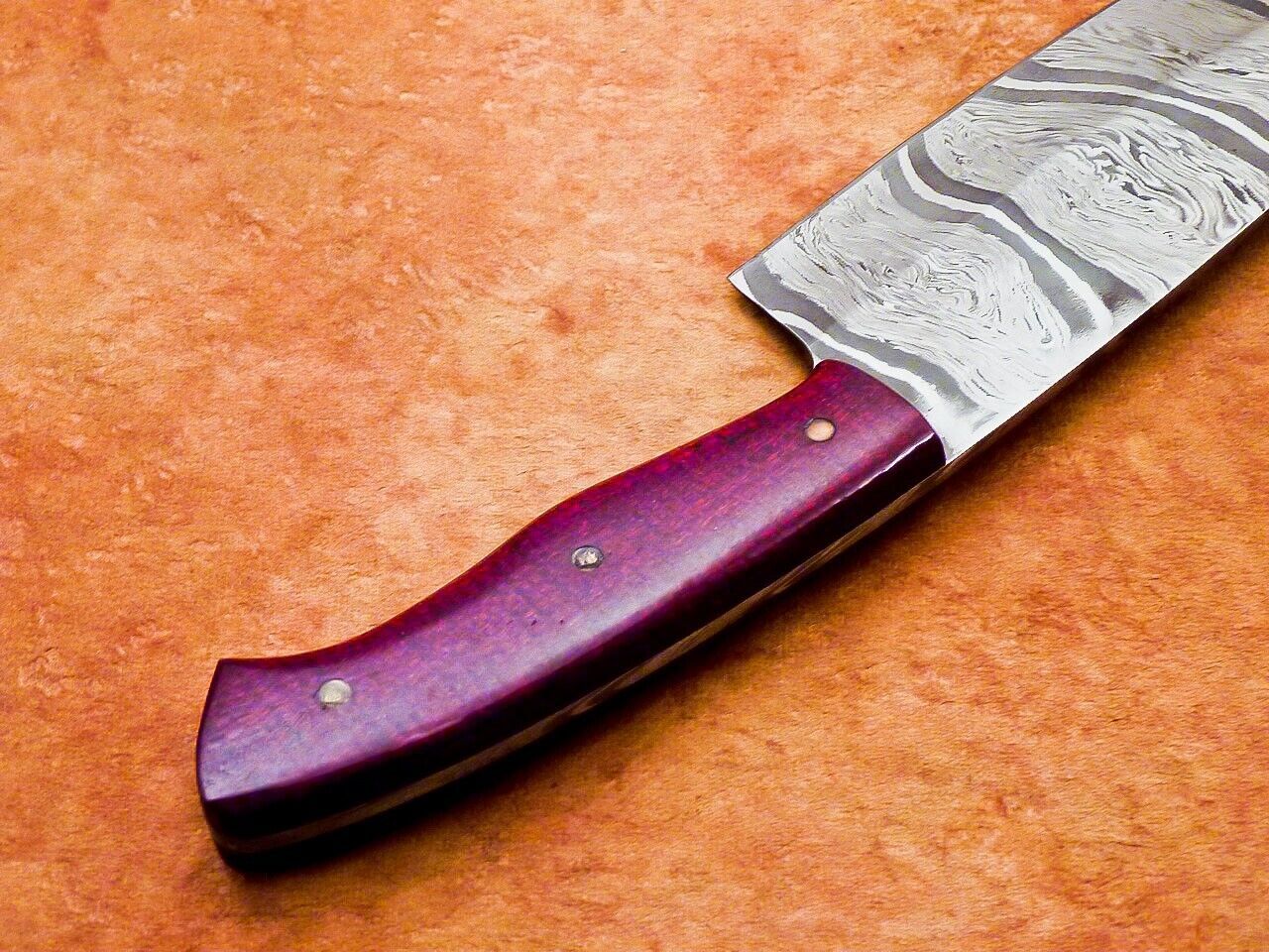 14" Professional Chef Kitchen Knife Damascus Blade "MICARTA"