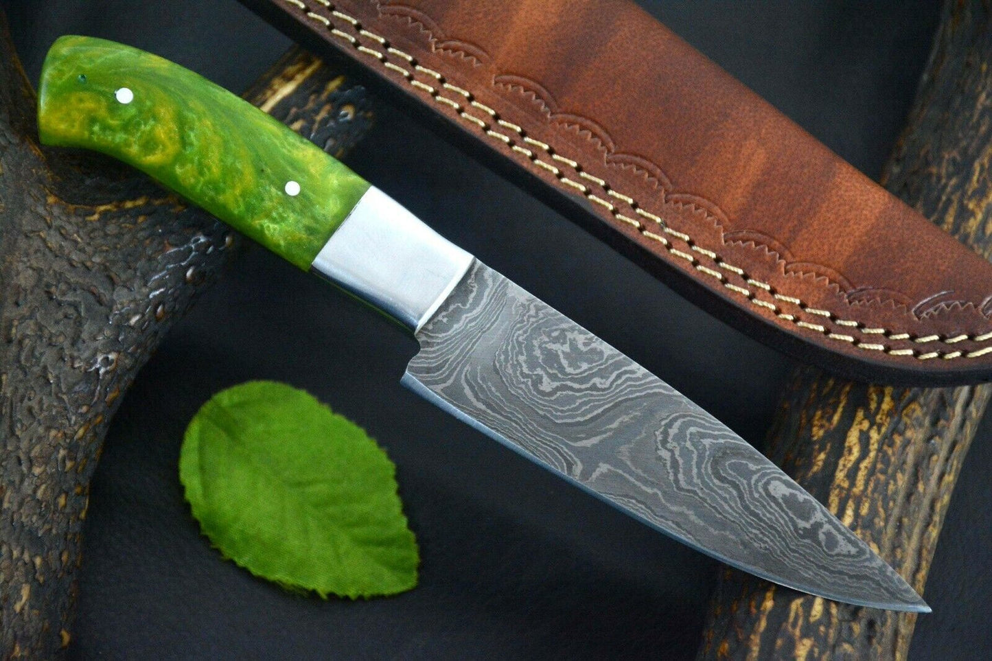 Custom Handmade Damascus Steel 8" Chef Knife with Resin Handle