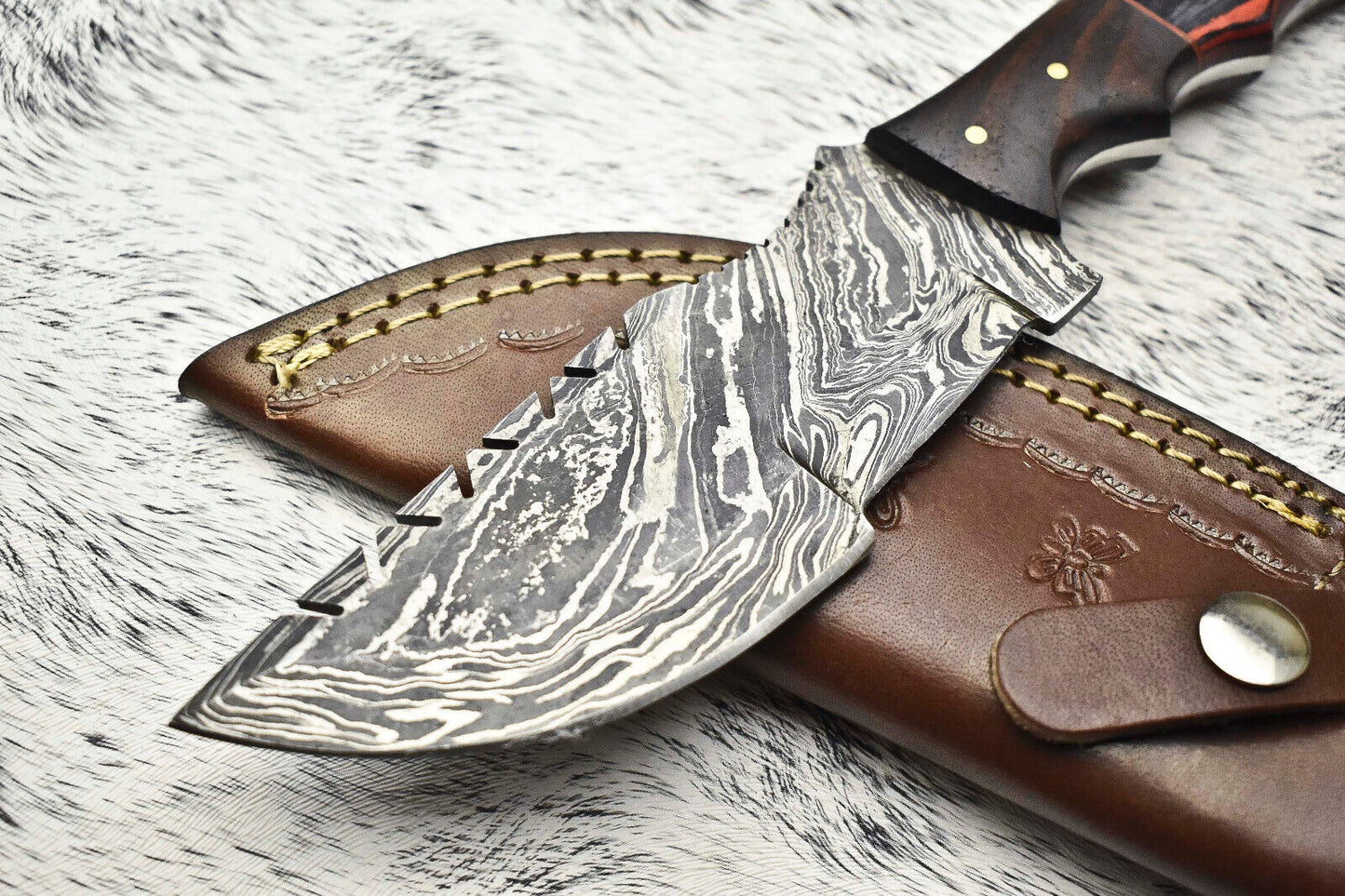Rare Handmade Damascus Blade Tracker Full Tang Knife