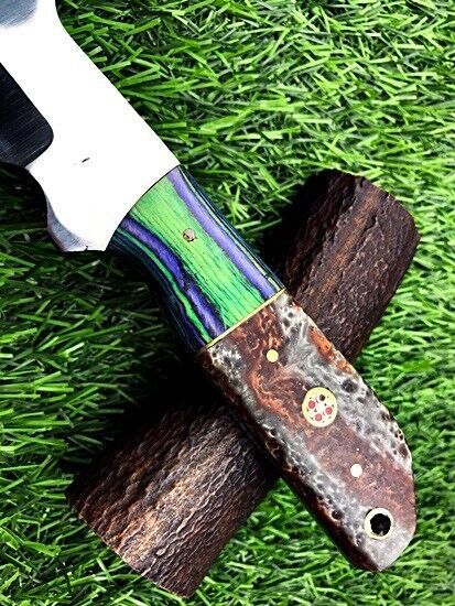 9" Handmade Stainless Steel skinner Bowie Knife with Leather Sheath