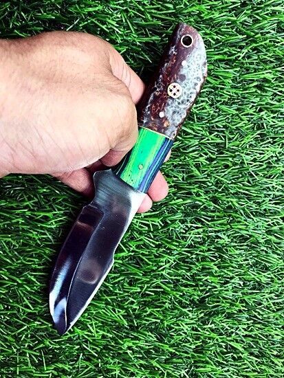9" Handmade Stainless Steel skinner Bowie Knife with Leather Sheath
