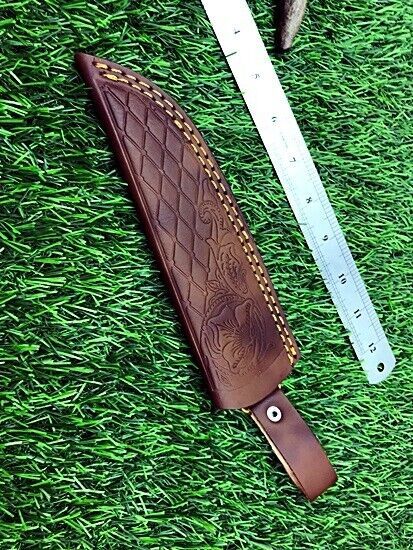 9" Handmade Stainless Steel skinner Bowie Knife with Leather Sheath