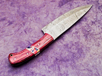 13.0" Handmade Damascus Steel Professional Chef Knife with Hardwood & Resin Handle