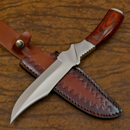 Custom Handmade 12 Inch D2 Steel Blade Hunting Bowie Outdoor Knife – Full Tang Survival Tool