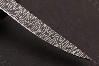 13.5" Hand Forged Fire Damascus Steel Fillet Knife  Damascus Fillet Knife For Kitchen Use