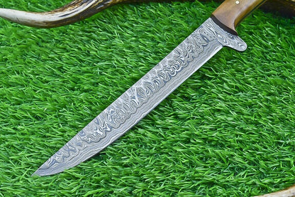 Stunning Hand Forged Damascus Steel Blade Kitchen Chef Knife