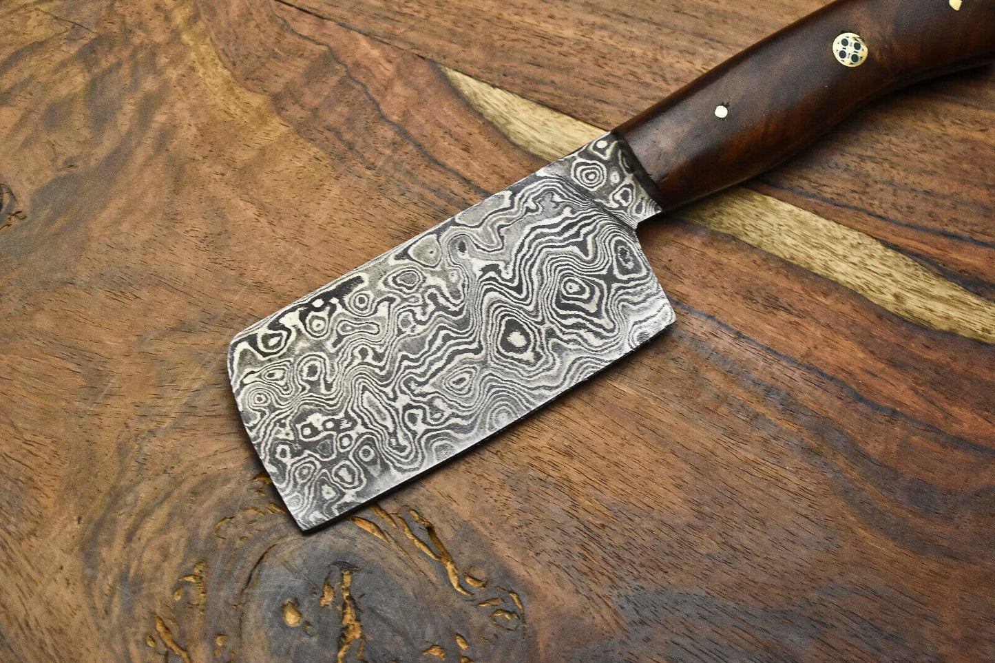Handcrafted Full Tang Chef Knife – Real Damascus Steel Blade | Custom Sport Kitchen Knife