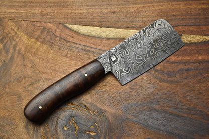 Handcrafted Full Tang Chef Knife – Real Damascus Steel Blade | Custom Sport Kitchen Knife