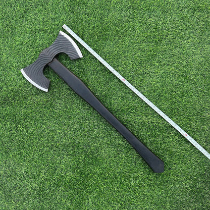 Handmade Double-Headed Viking Battle Axe – 24-Inch Carbon Steel Double Face Axe