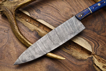 13.0" Handmade Damascus Steel Kitchen Chef Knife – Full Tang Blade