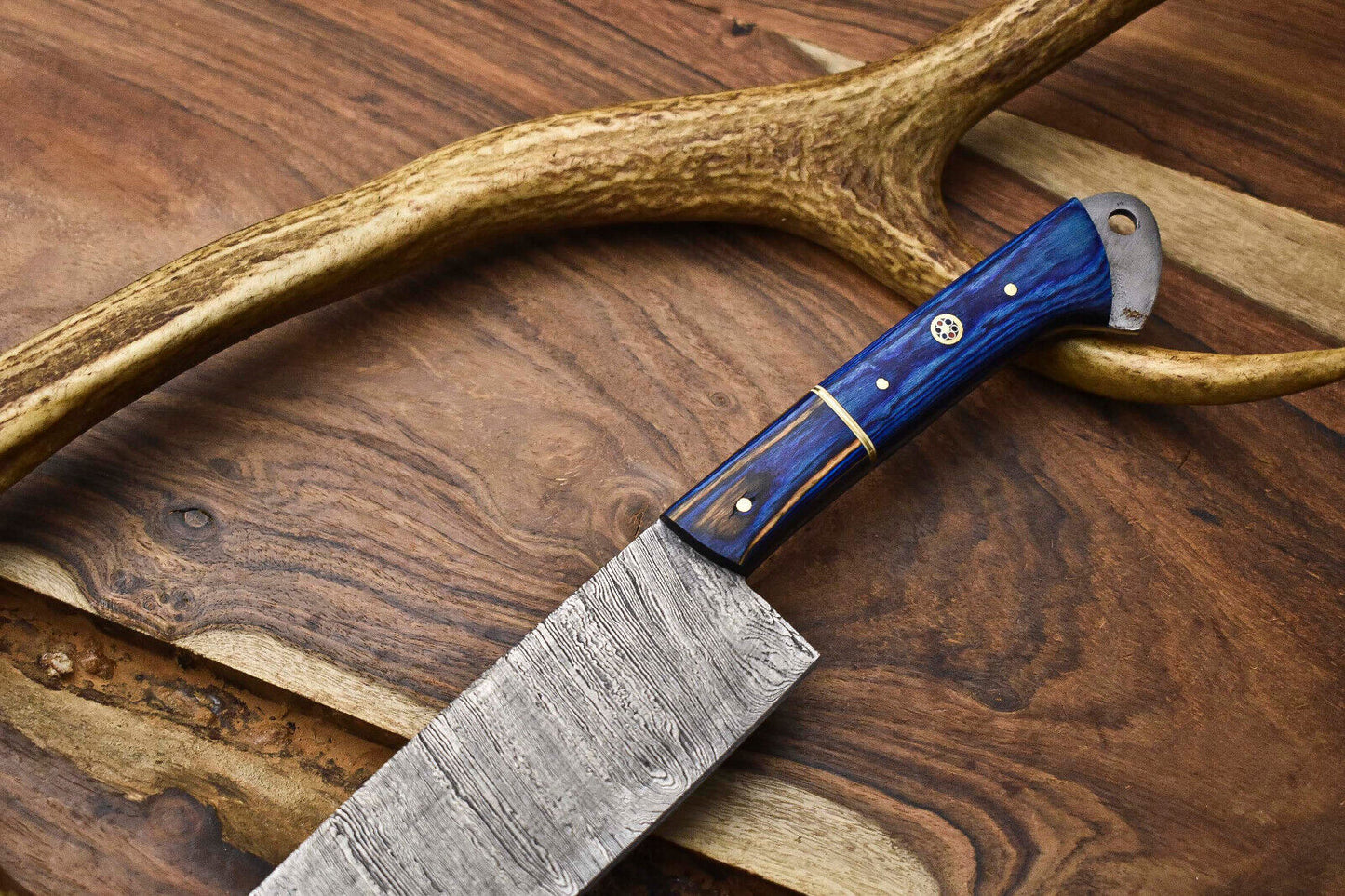 13.0" Handmade Damascus Steel Kitchen Chef Knife – Full Tang Blade