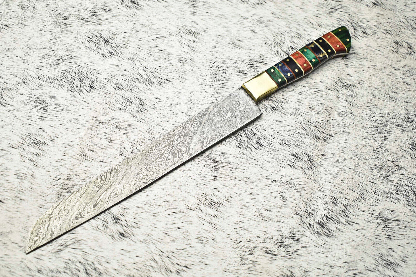 Cutlery Salvation Handmade Damascus Blade Kitchen Full Tang Chef Knife – 15" Oil Tempered, 384 Layer Damascus Steel
