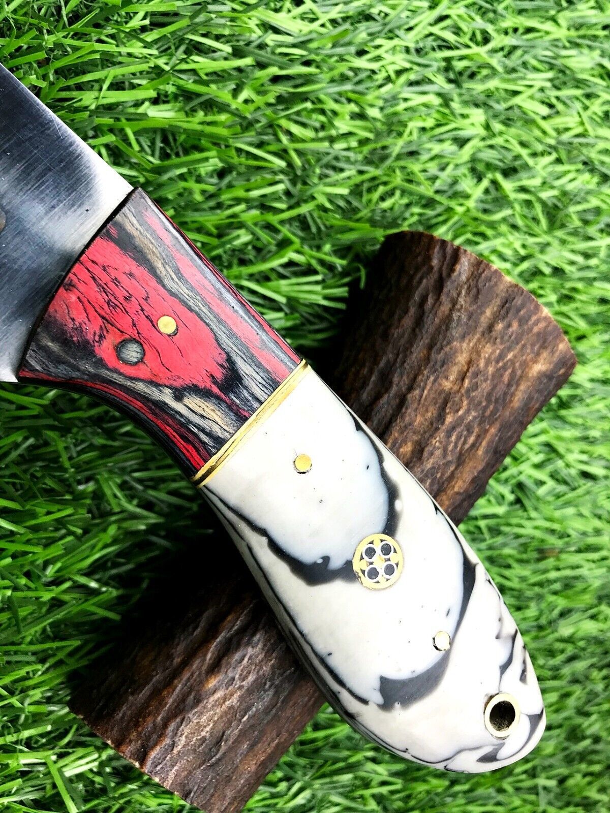 9" Handmade Stainless Steel Skinner Knife – Hunting & Survival Blade with Leather Sheath