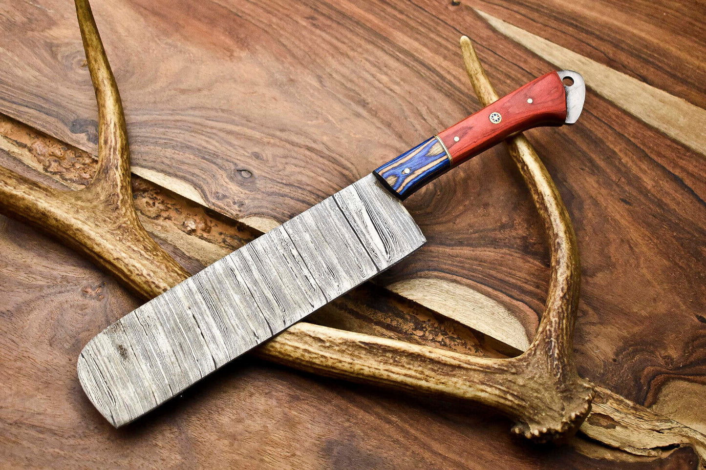 12.0" Handmade Damascus Steel Full Tang Chopper Knife – Professional Chef Kitchen Blade