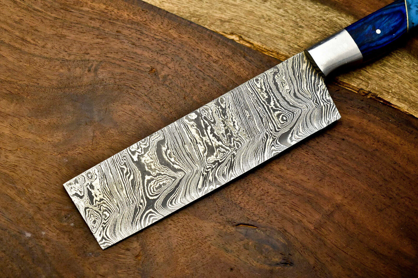 Custom Handmade Damascus Steel Chef Knife – Full Tang Sport Design, 384-Layer Blade
