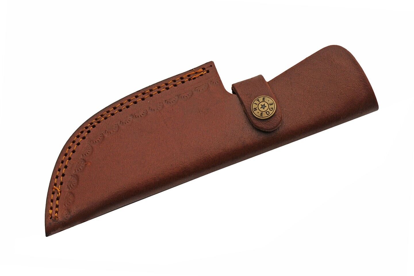 Buffalo Skinner Knife – 9.5" Stainless Steel Blade with Black Resin Handle & Leather Sheath