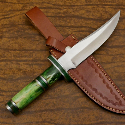 Custom Handmade D2 Steel Outdoor Bowie Knife | Full Tang Hunting Blade