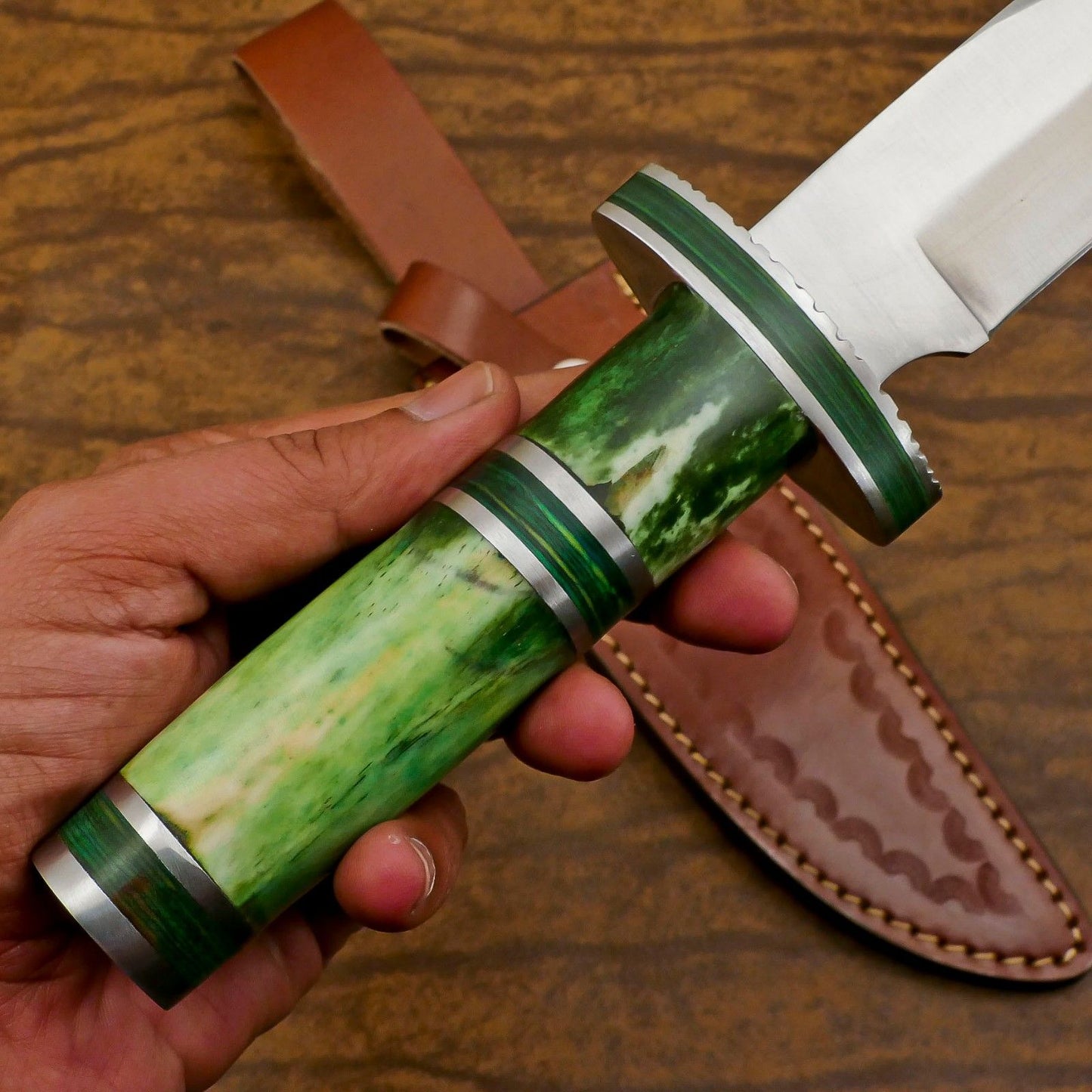Custom Handmade D2 Steel Outdoor Bowie Knife | Full Tang Hunting Blade