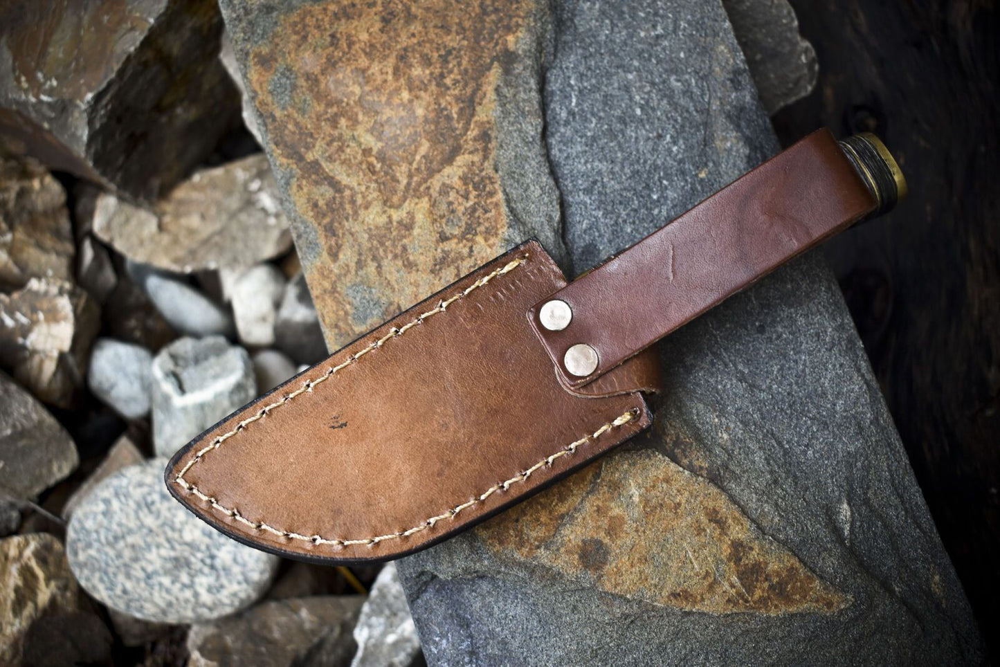 Custom Handmade Damascus Skinner Knife with Gut Hook Twist Blade and Corian Handle