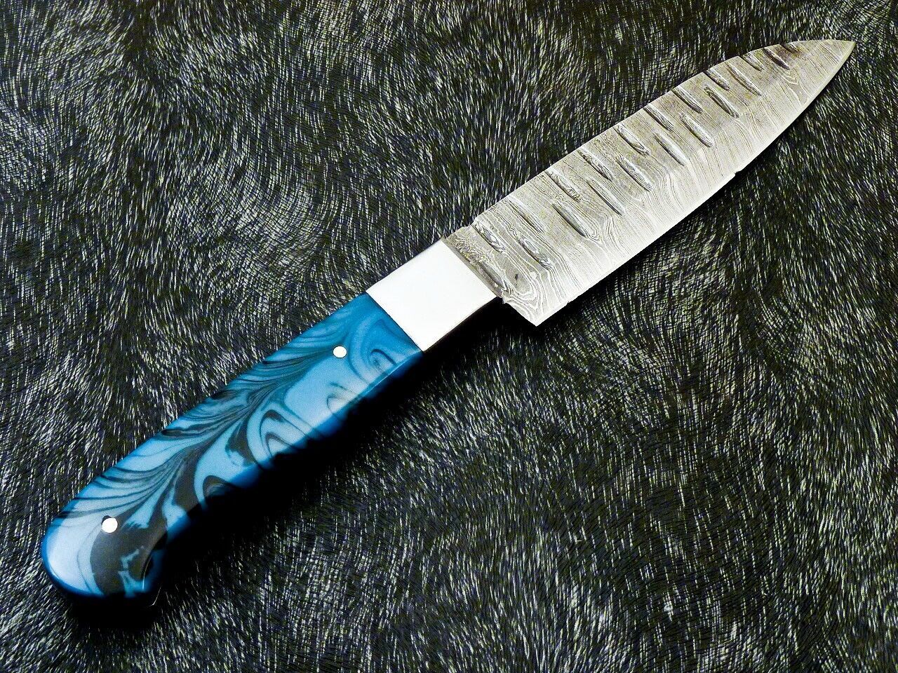 10" Custom Hand Forged Damascus Steel Chef Knife Kitchen Knife with Resin Handle