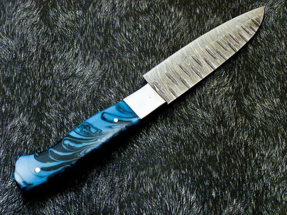 10" Custom Hand Forged Damascus Steel Chef Knife Kitchen Knife with Resin Handle