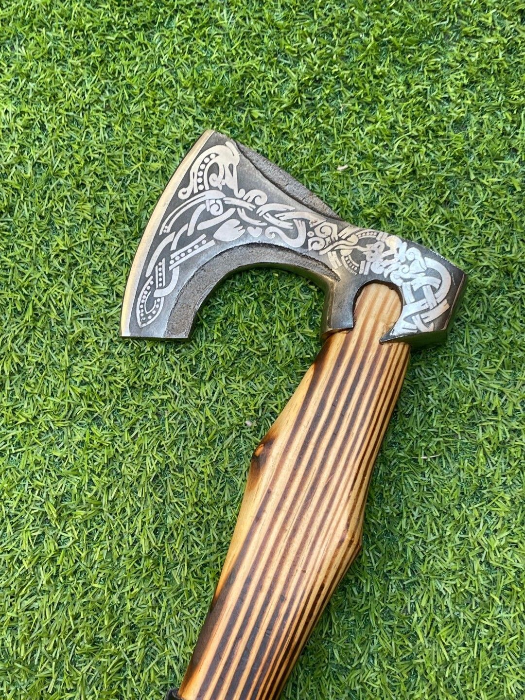 Hand-Forged Viking Hatchet – Premium 19" Carbon Steel Axe