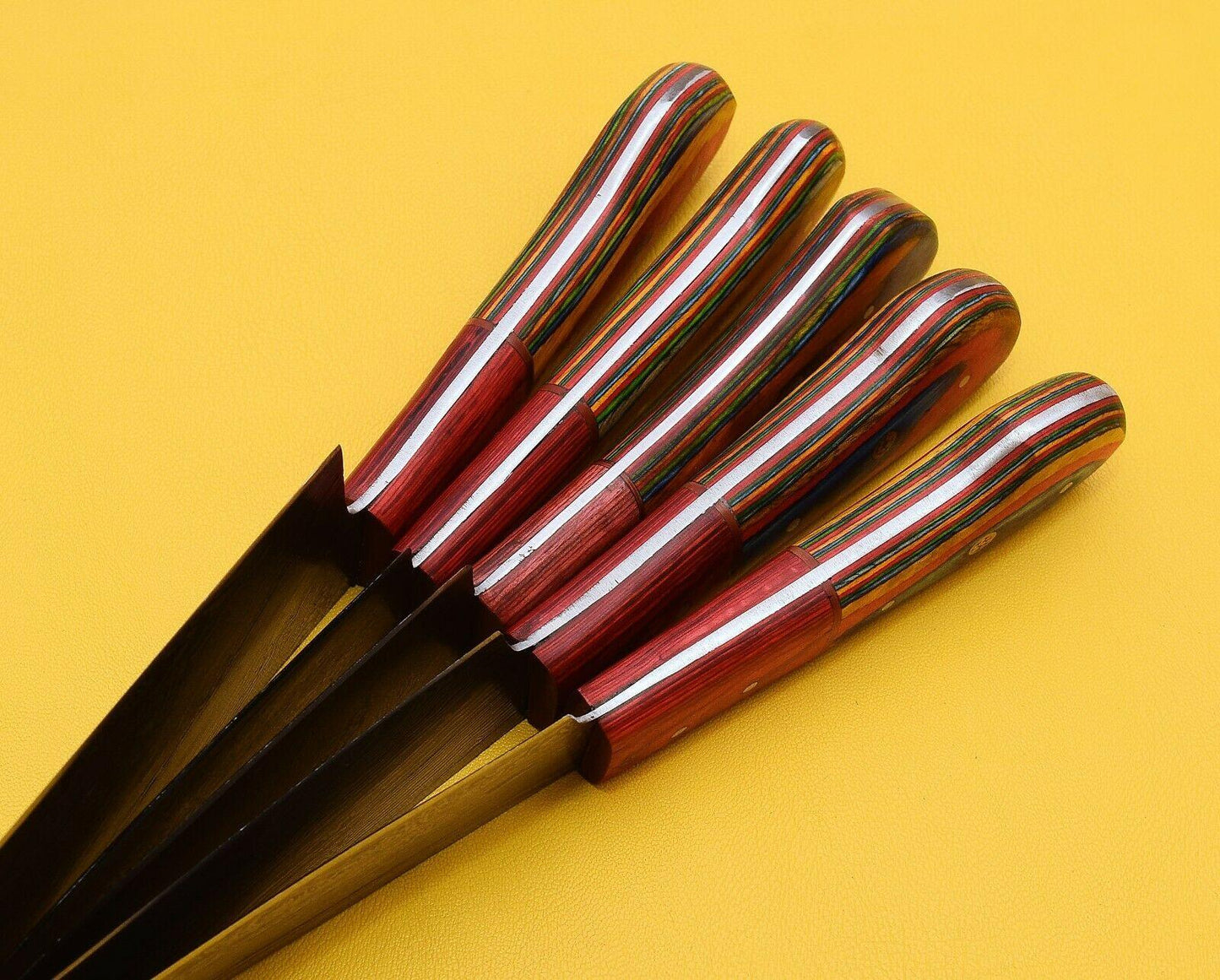 Kitchen Knife Set with Pakka Wood Handle – 256 Layers – Full Tang – Custom Forged