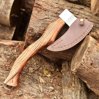 Handmade walknut Viking Axe 16" Forged Carbon Steel Tactical Camping Hatchet