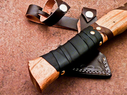 Handmade 12-Inch Viking Bearded Axe – Carbon Steel Camping and Hunting Hatchet